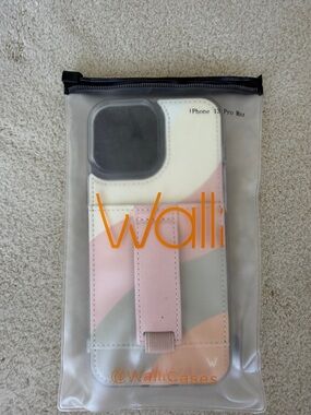 Walli iPhone 13 Pro Max Pink Multi-Color Phone Case with Hand Strap